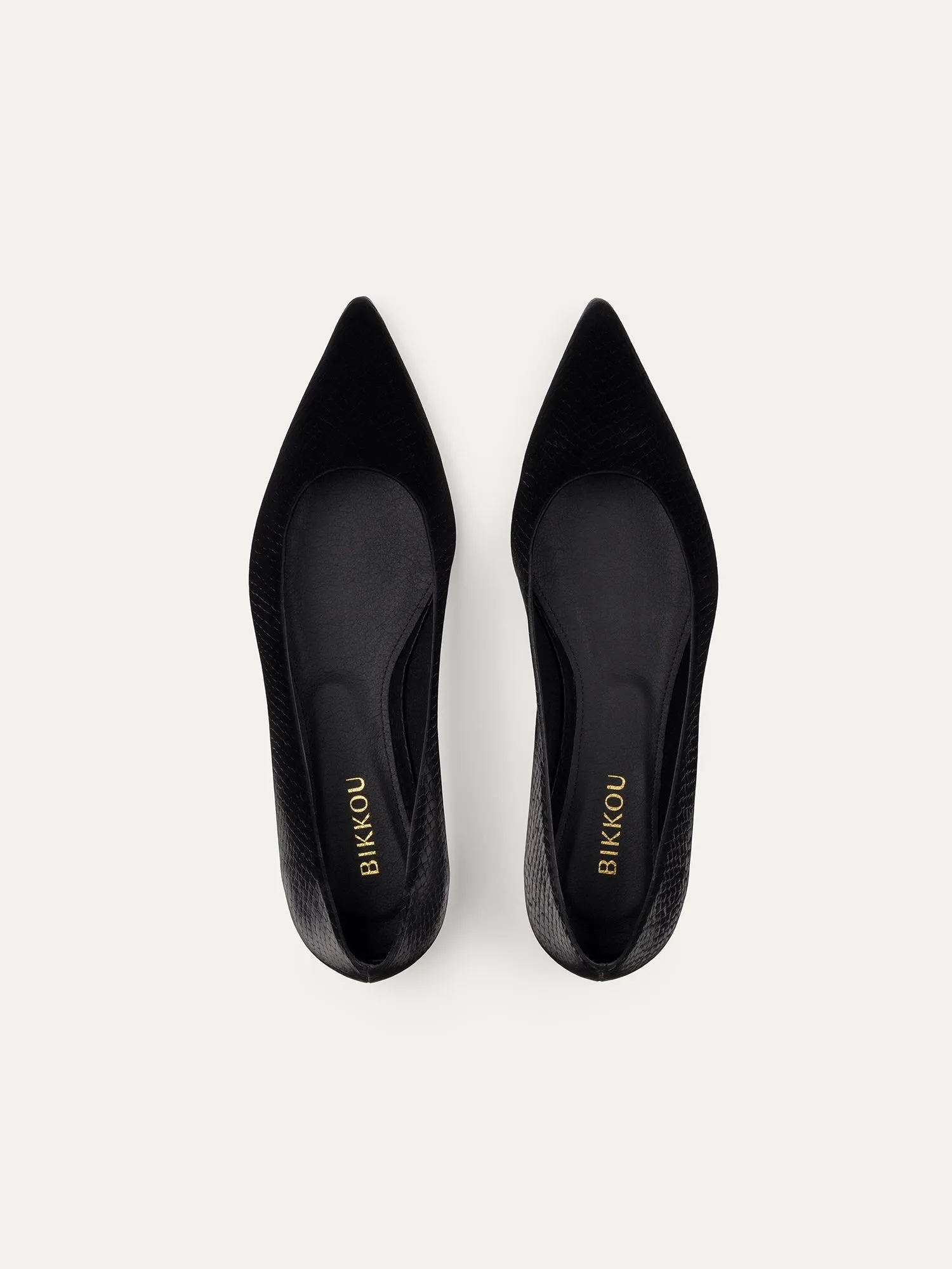 10:30am Running Between Offices Vegan Leather Flats | Black