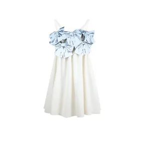 13 De Marzo Bowknot Slip Dress White