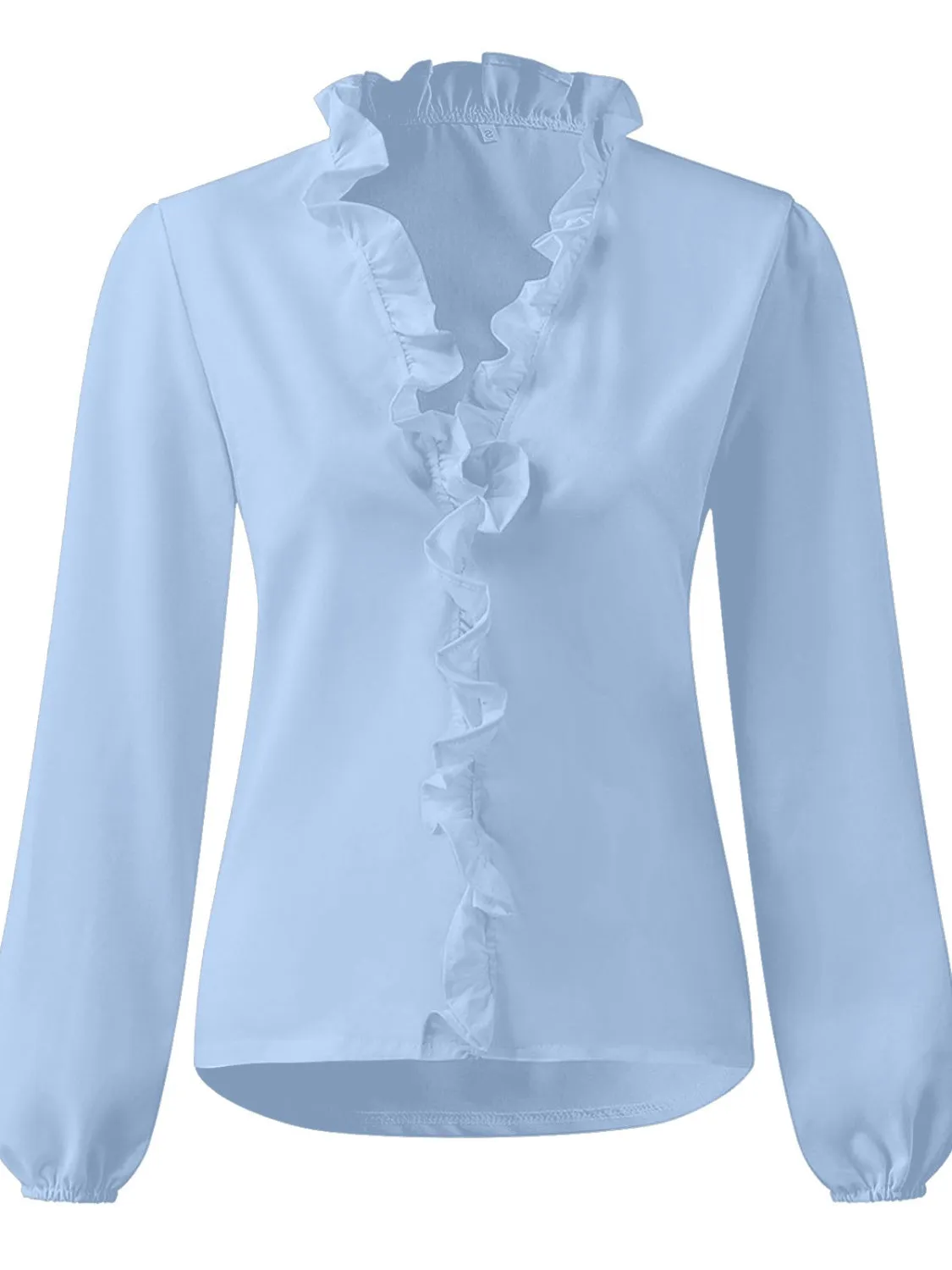 5 Elegant Ruffle V-Neck Blouse Shirt (S - 3X)