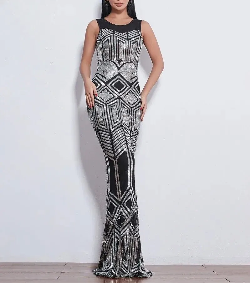 Analia Elegant Sequin Evening Gown