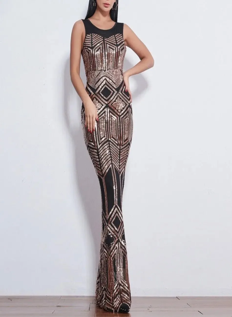 Analia Elegant Sequin Evening Gown