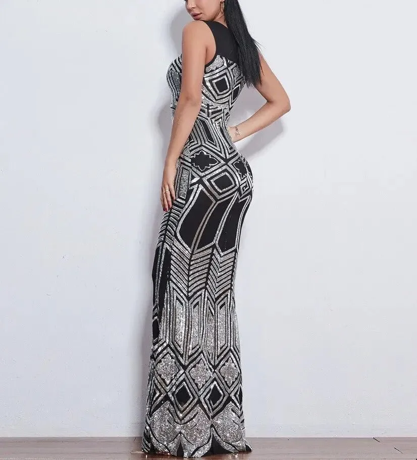 Analia Elegant Sequin Evening Gown