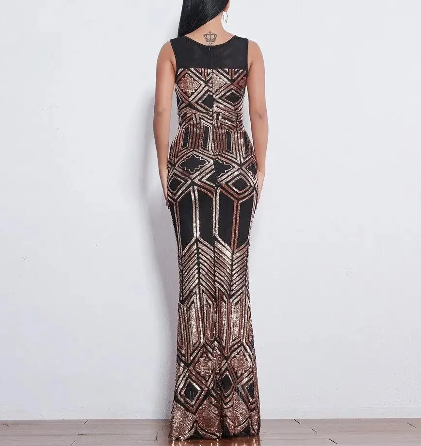 Analia Elegant Sequin Evening Gown