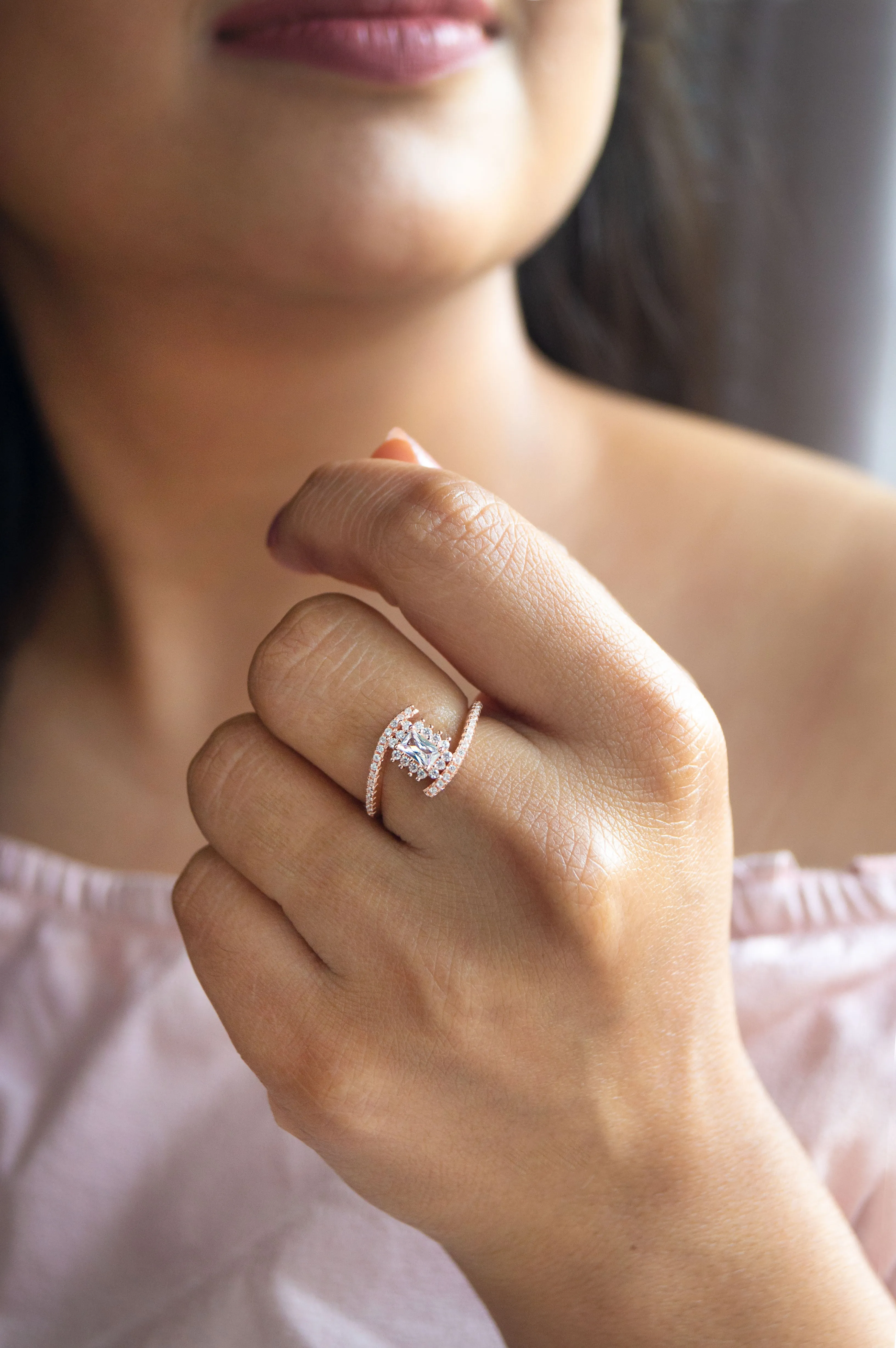 Bold & Elegant Solitaire Statement Sterling Silver Ring