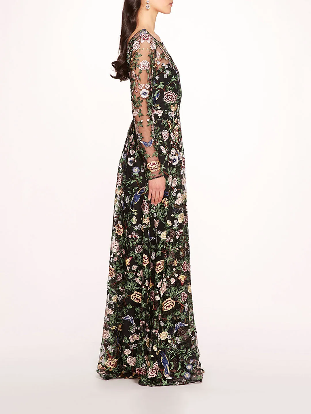 Botanical Embroidered Gown