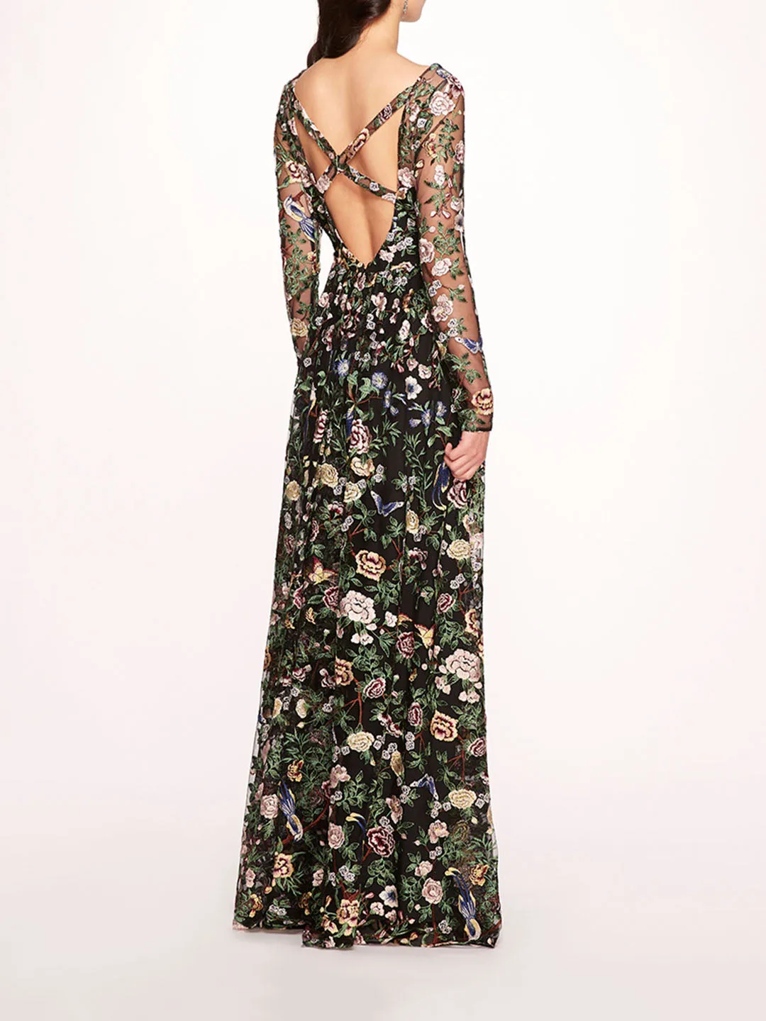 Botanical Embroidered Gown