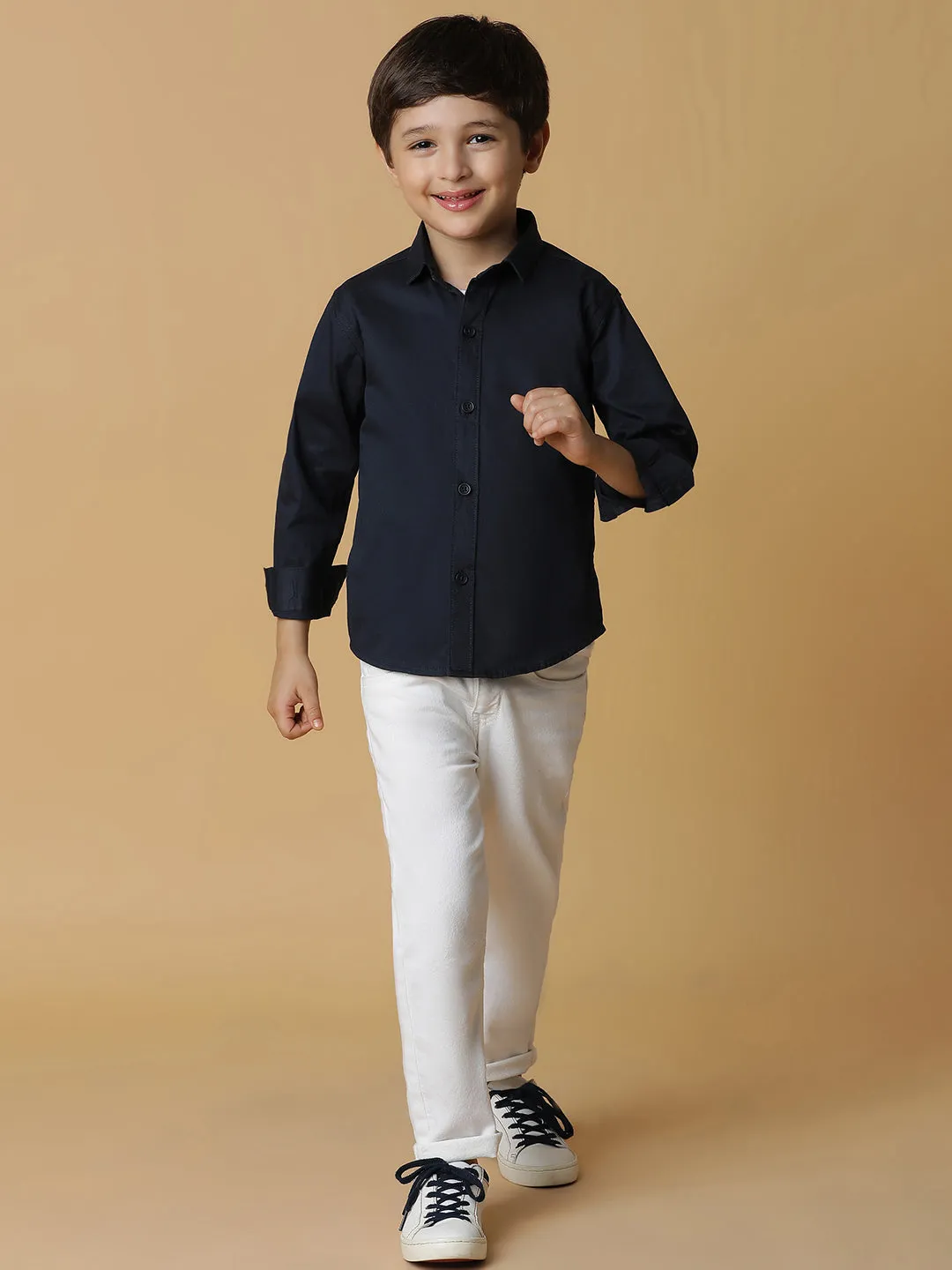 Boys Blue Cotton Shirt