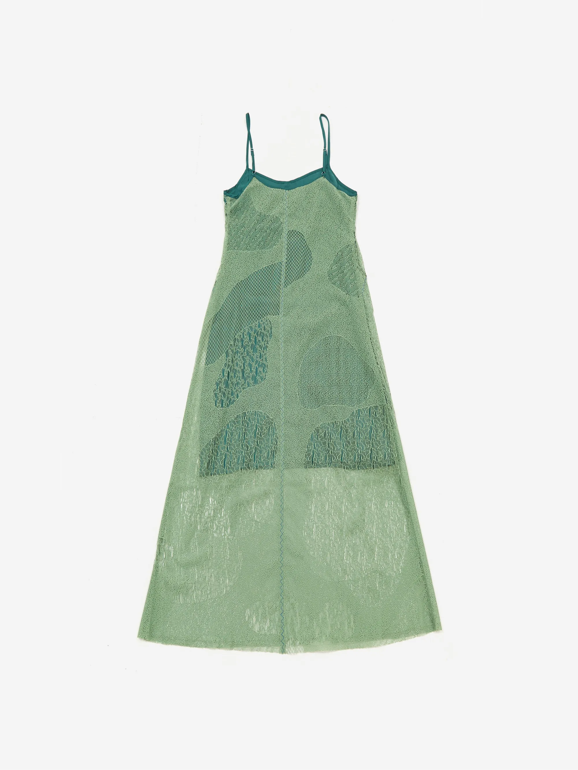 Brain Dead Engineered Cloud Mesh Slip Dress - Green