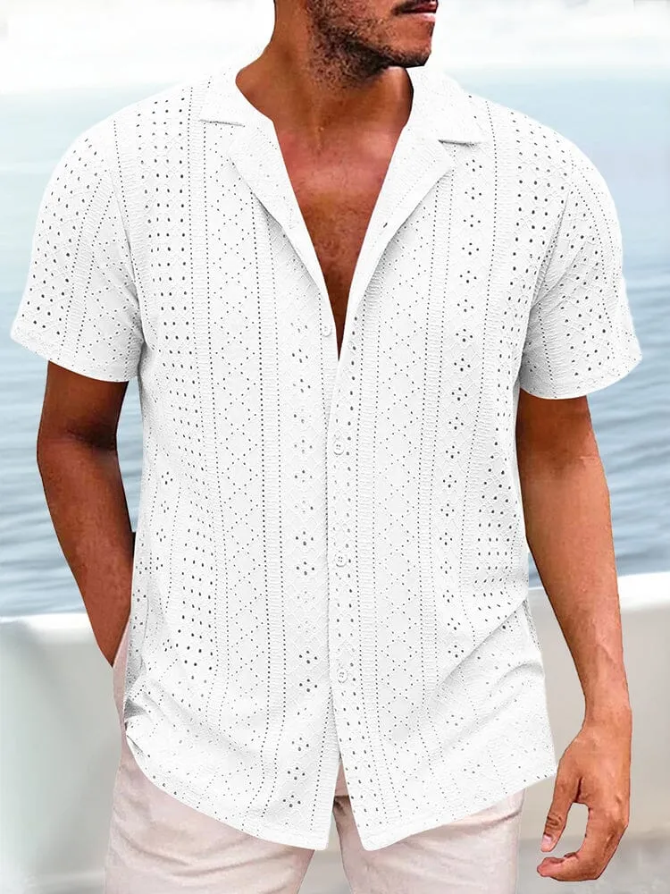 Breezy Eyelet Casual Shirt