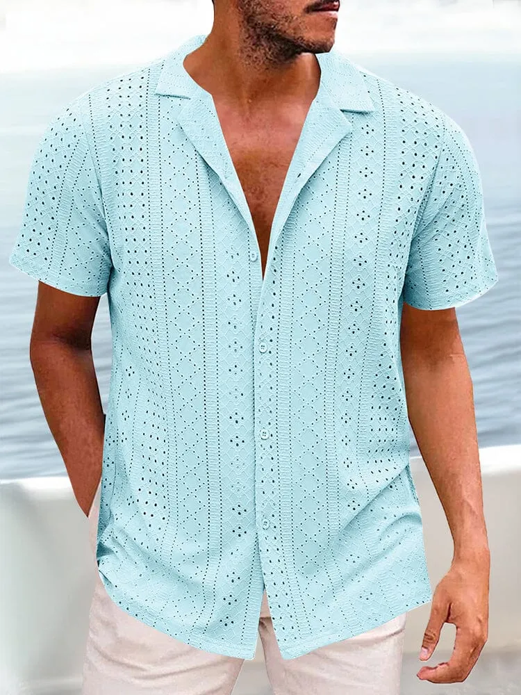 Breezy Eyelet Casual Shirt