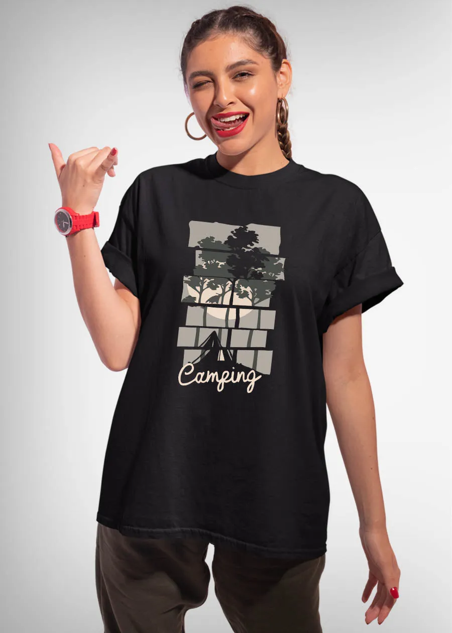 Camping Women Half Sleeve T-Shirt