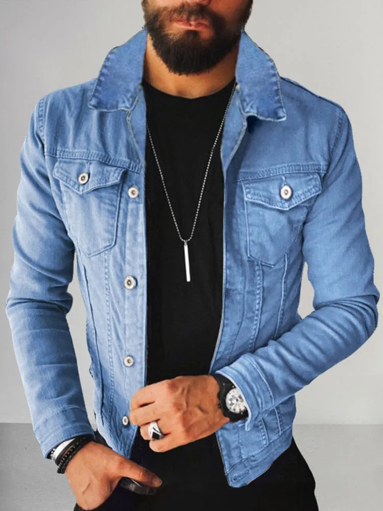 Casual 100% Cotton Denim Jacket