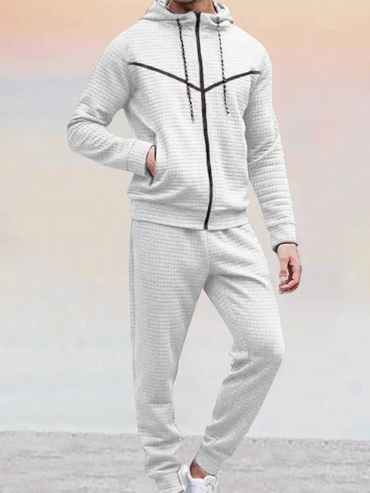 Casual 2-Piece Waffle Tracksuit Outfits