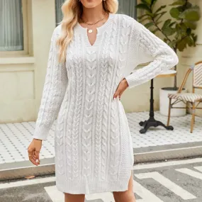 Casual Cable Knit Dress