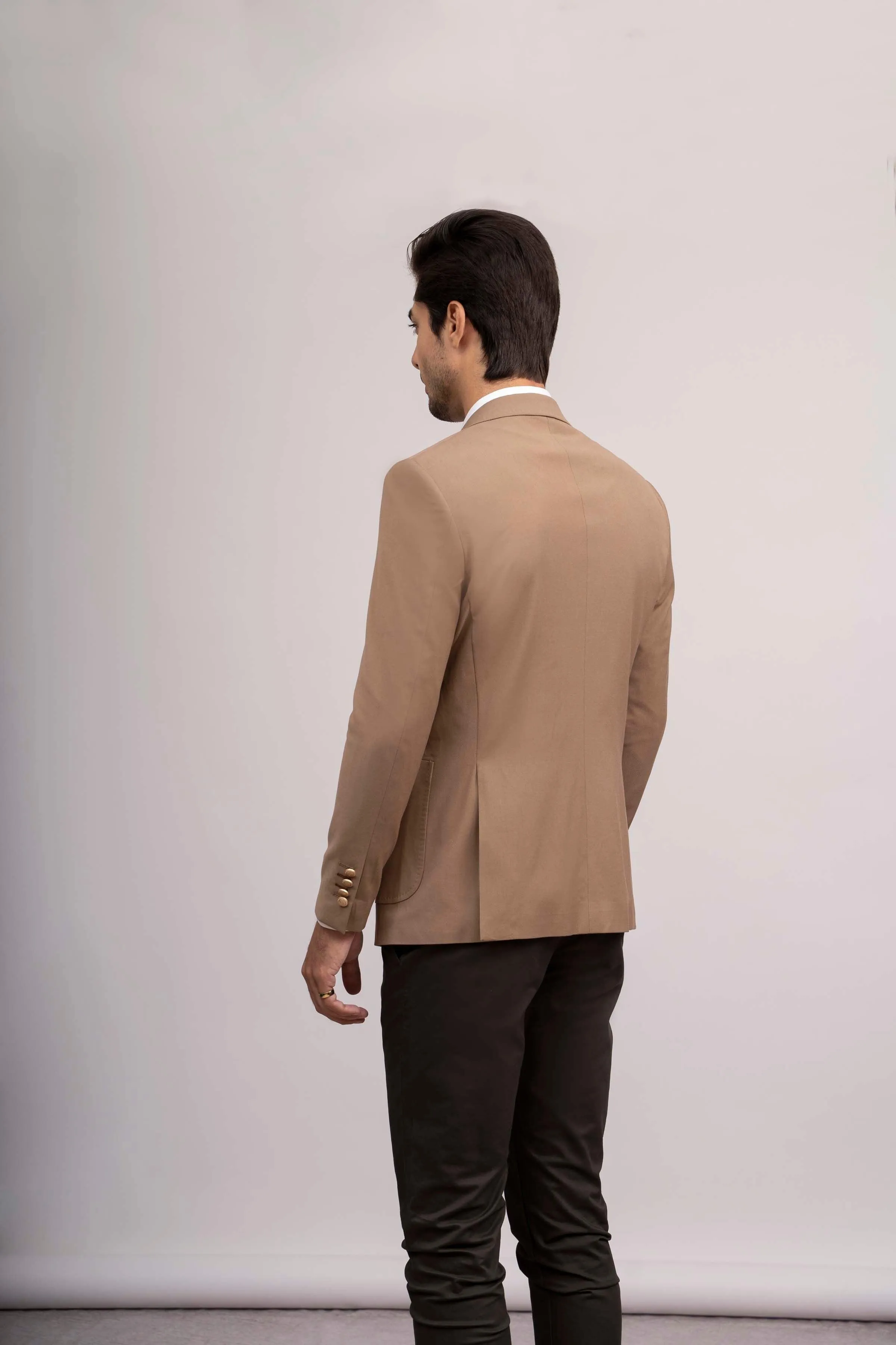 CASUAL COAT SLIM FIT LIGHT KHAKI