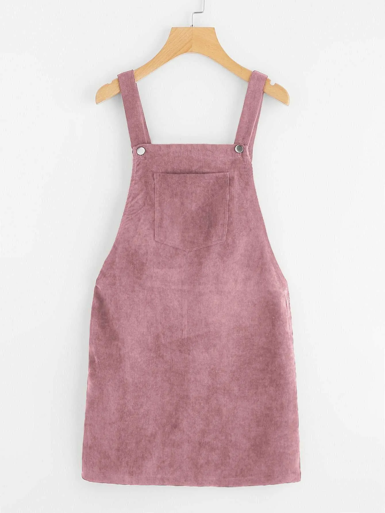 Casual Corduroy Overall Mini Dress Cord Jumper