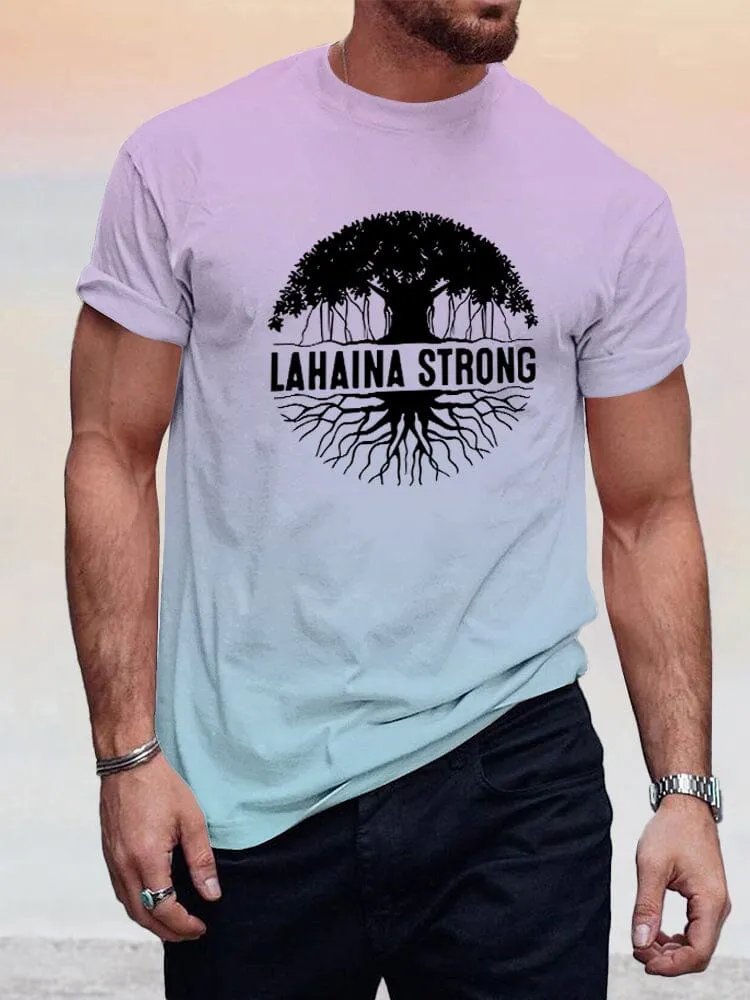 Casual Lahaina Print T-shirt