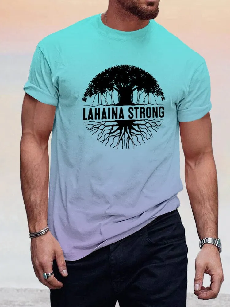 Casual Lahaina Print T-shirt