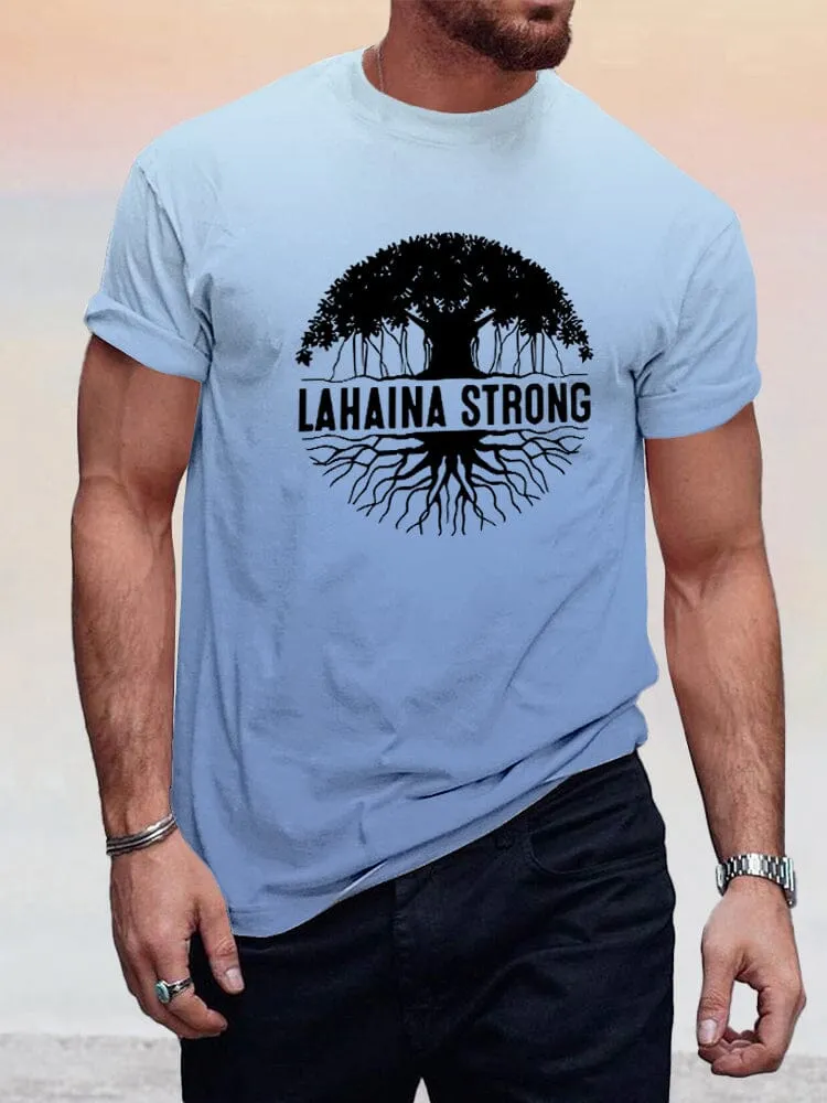 Casual Lahaina Print T-shirt