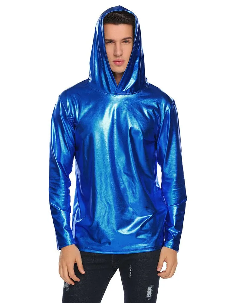 Casual Metallic Shiny Hoodie (US Only)