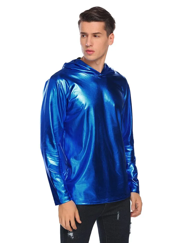 Casual Metallic Shiny Hoodie (US Only)