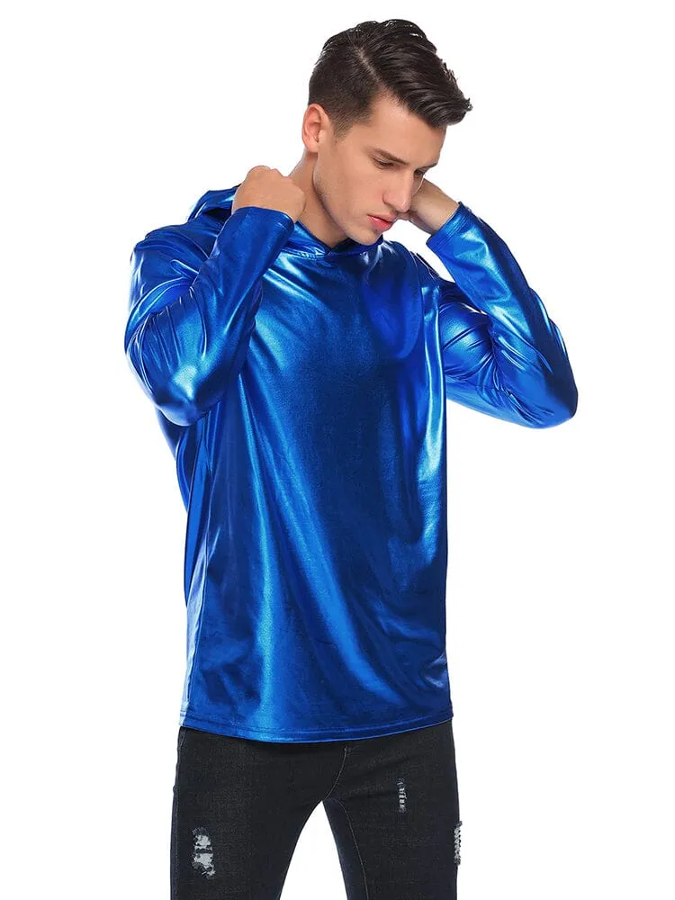 Casual Metallic Shiny Hoodie (US Only)