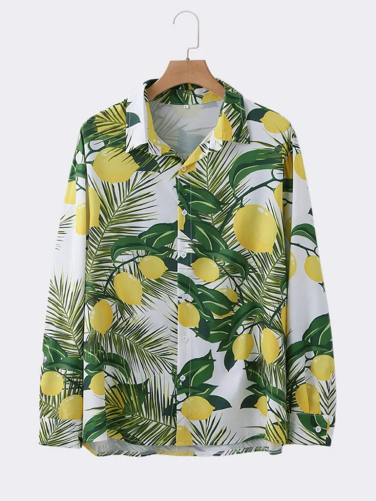 Casual Printed Long Sleeves Beach Shirt