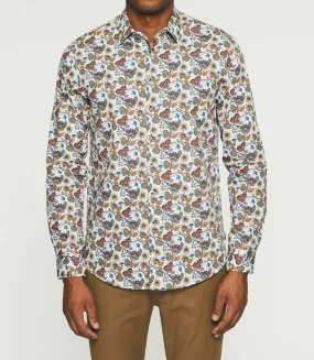 Chemise casual à imprimé écru JALICE