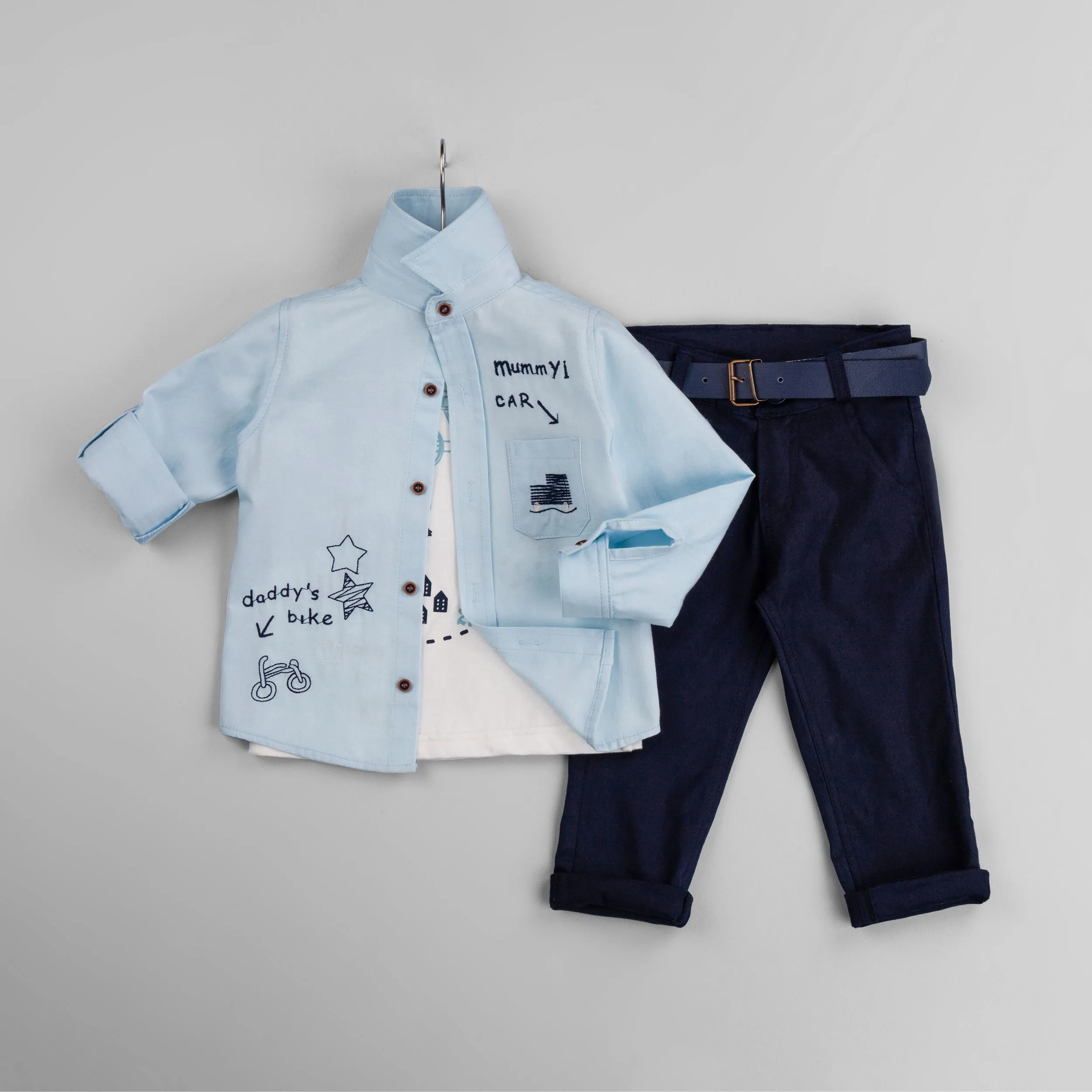 Boys Casual Choo Choo Train Themed Outfit Set