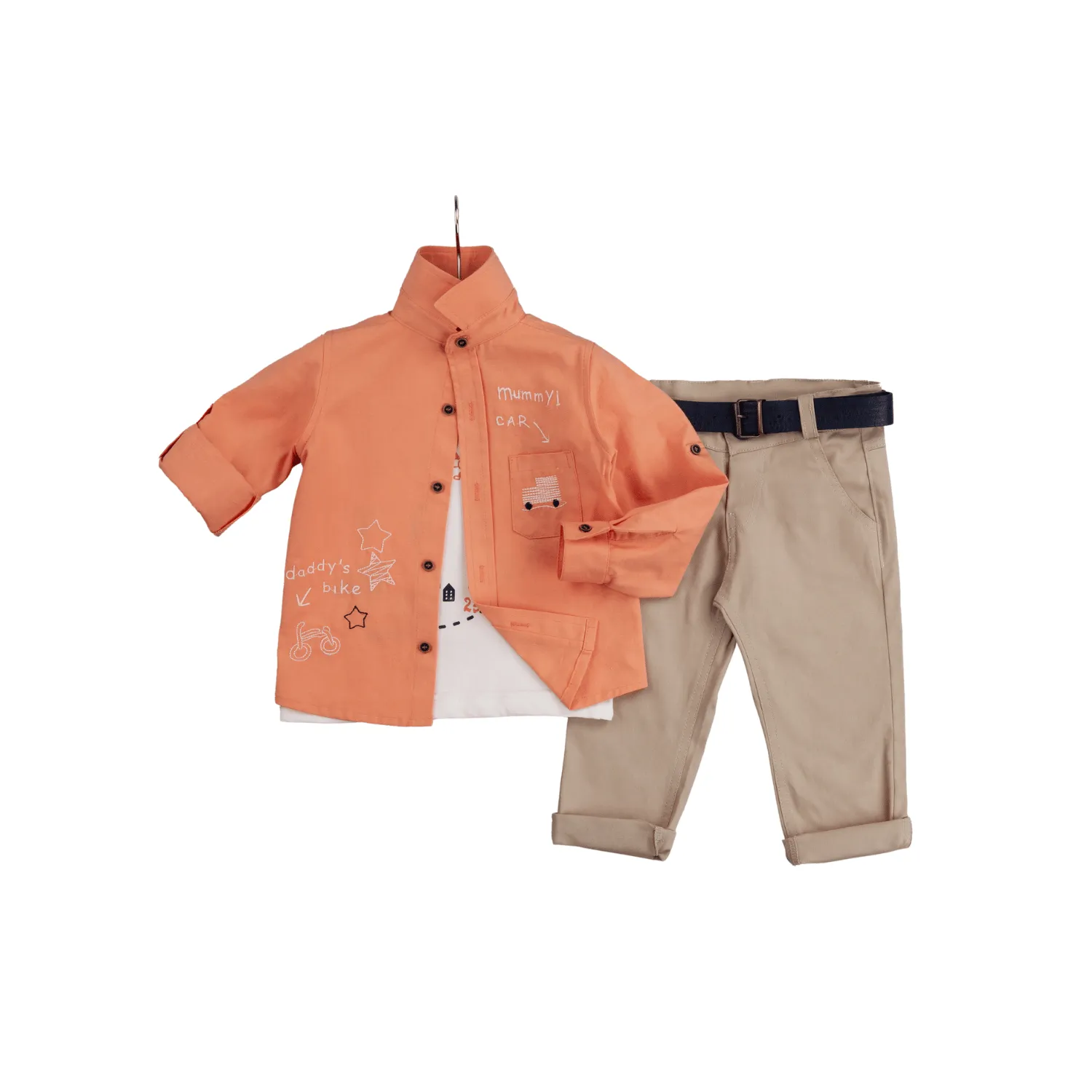 Boys Casual Choo Choo Train Themed Outfit Set