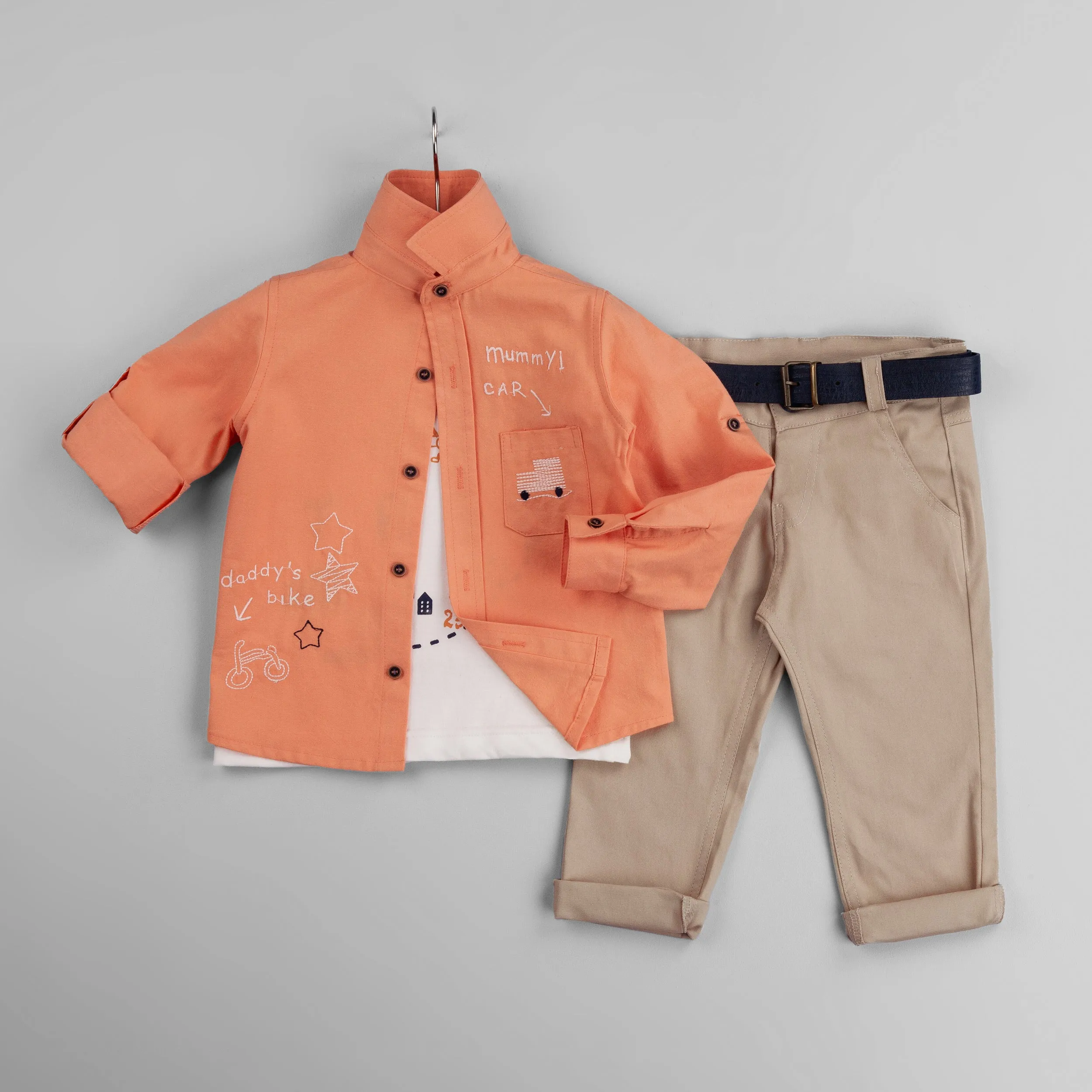 Boys Casual Choo Choo Train Themed Outfit Set