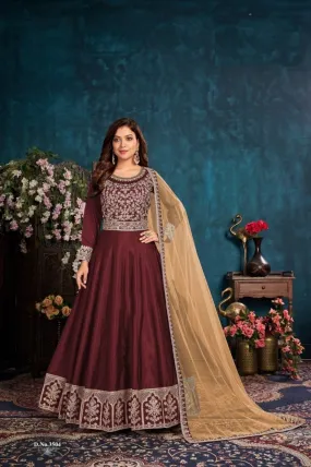 Classy and Elegant heavy Anarkali Set with Net Dupatta- Rent