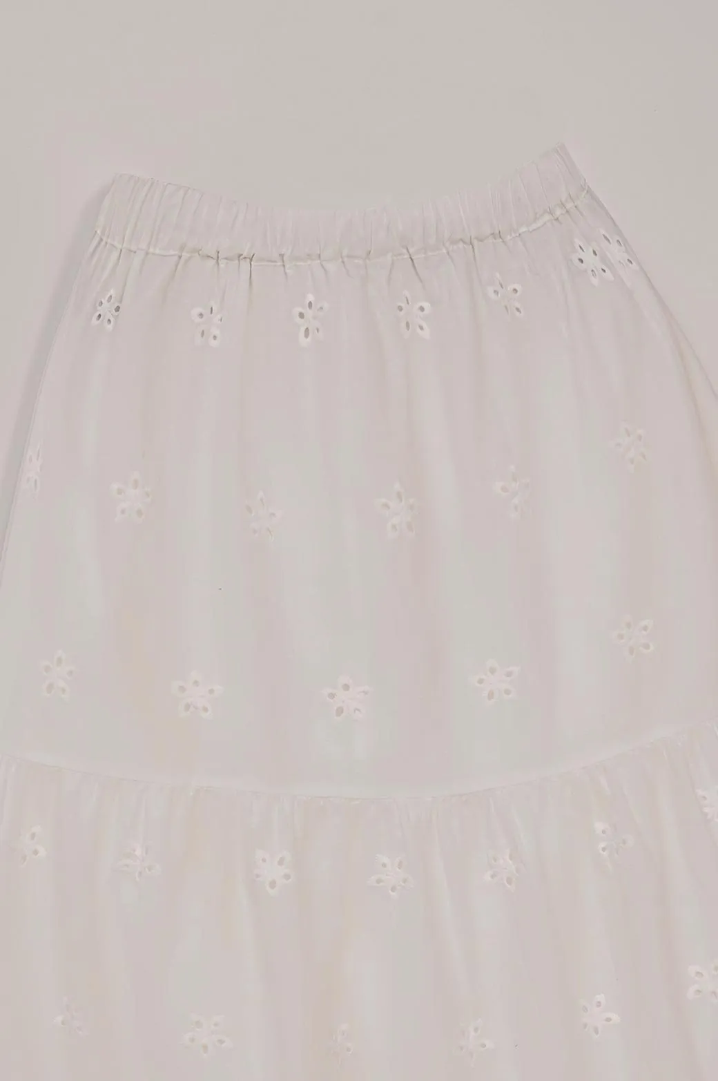 COTTON CUTWORK SKIRT