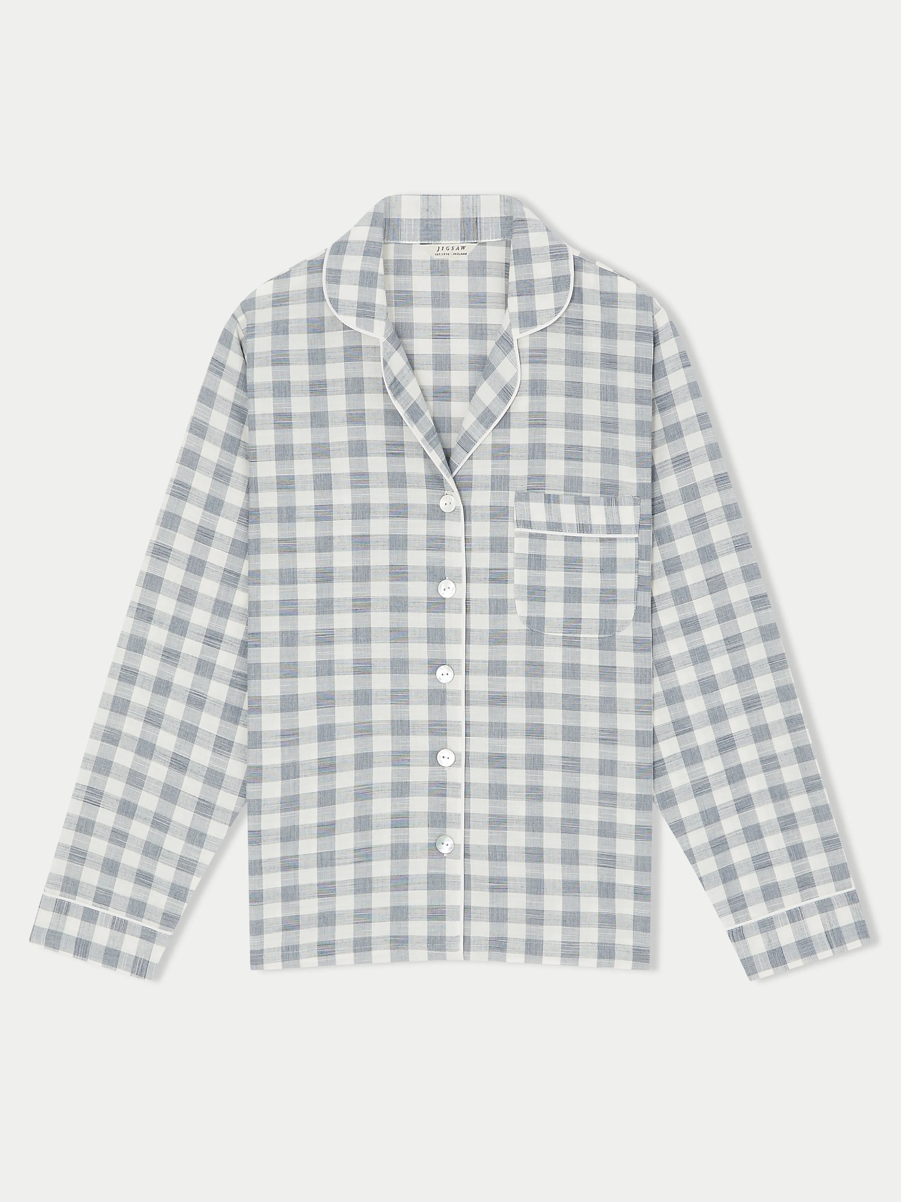 Cotton Gingham Pyjama | Blue