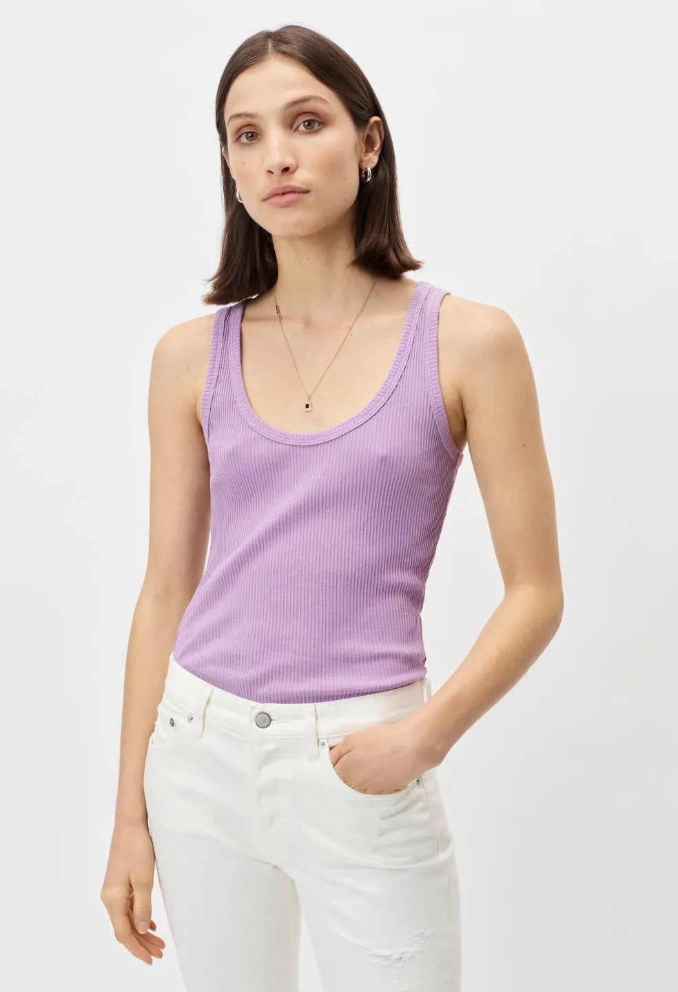 Cotton Rib Tank / Planet