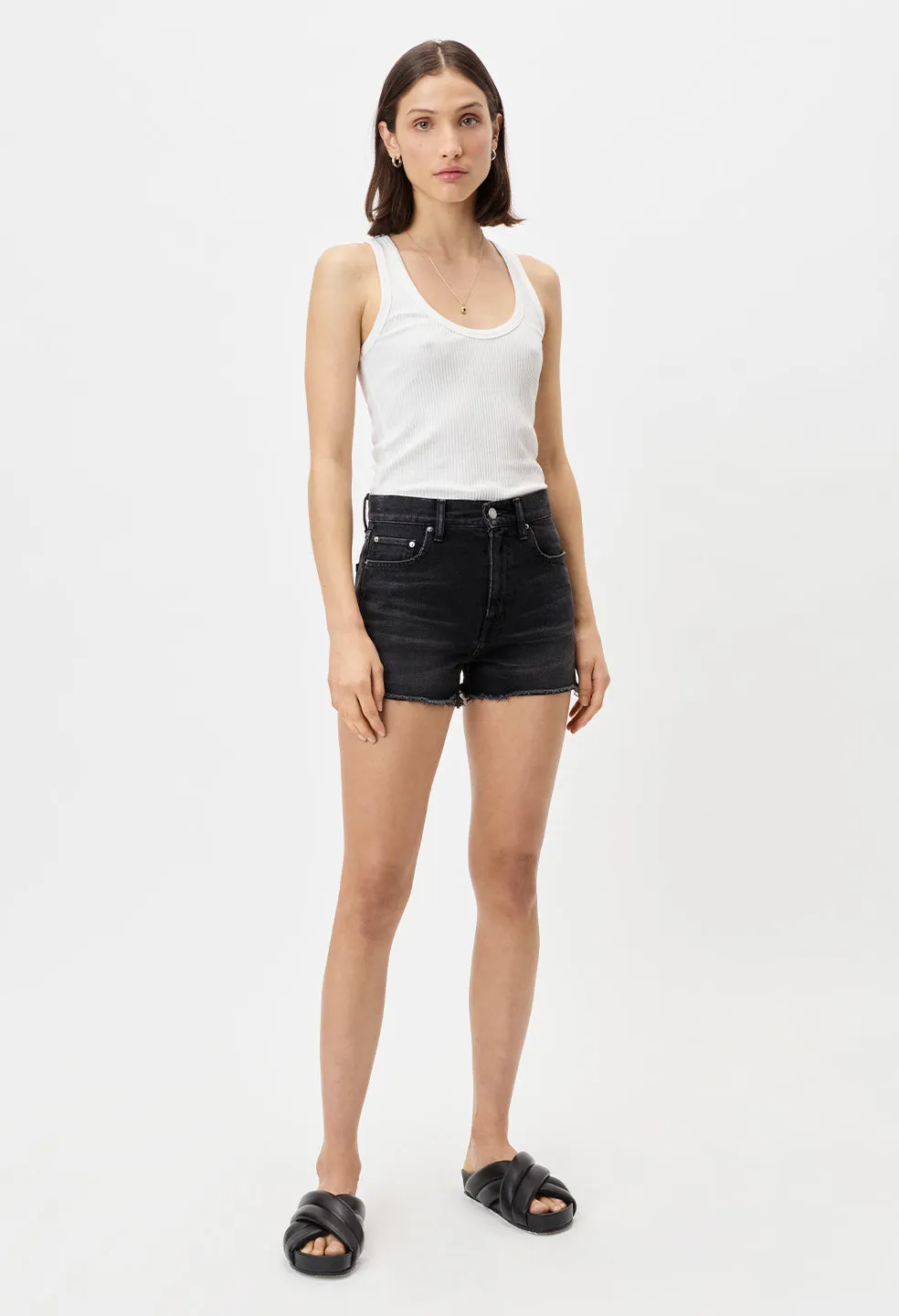 Cotton Rib Tank / White