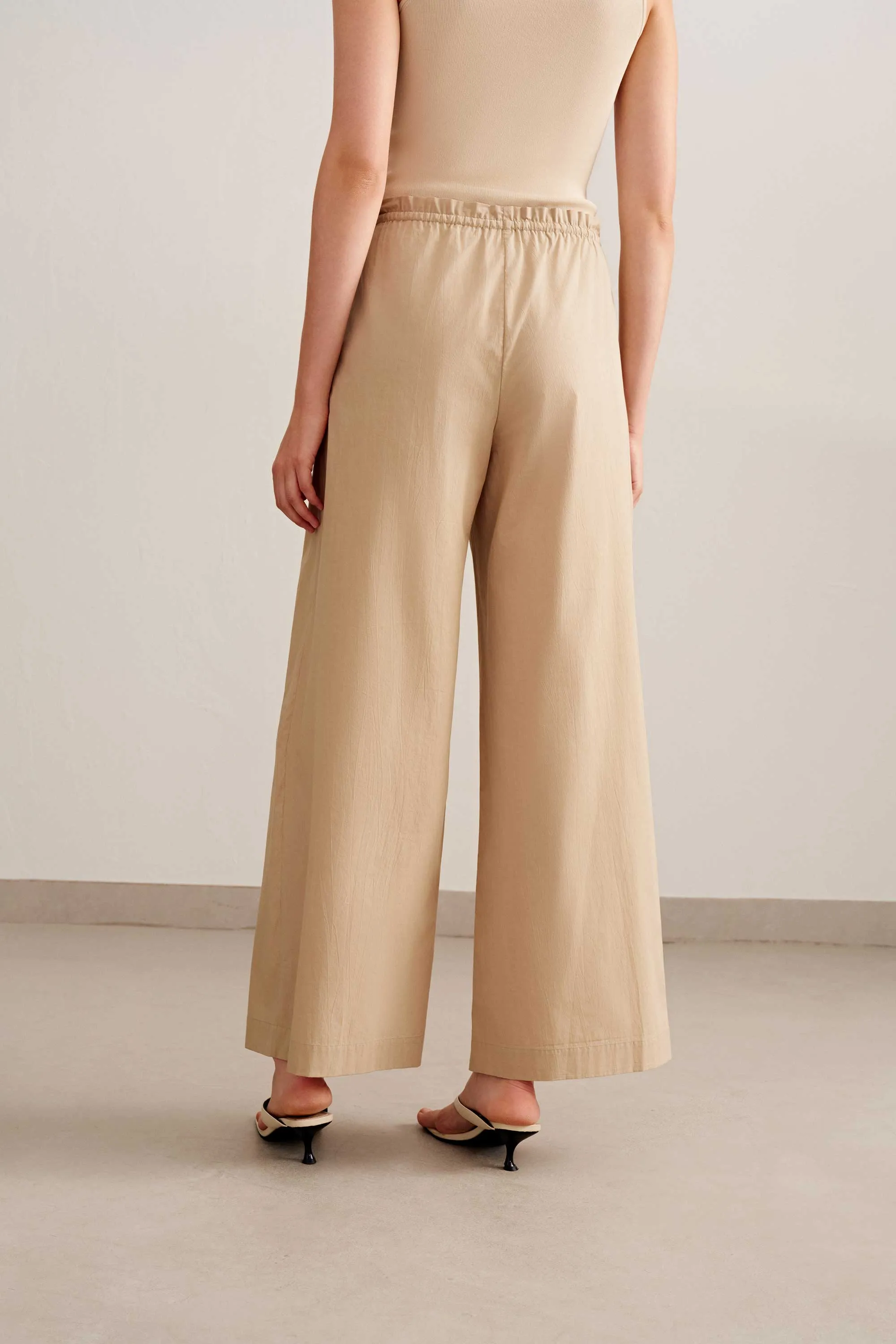 Cotton Wide Leg Pants