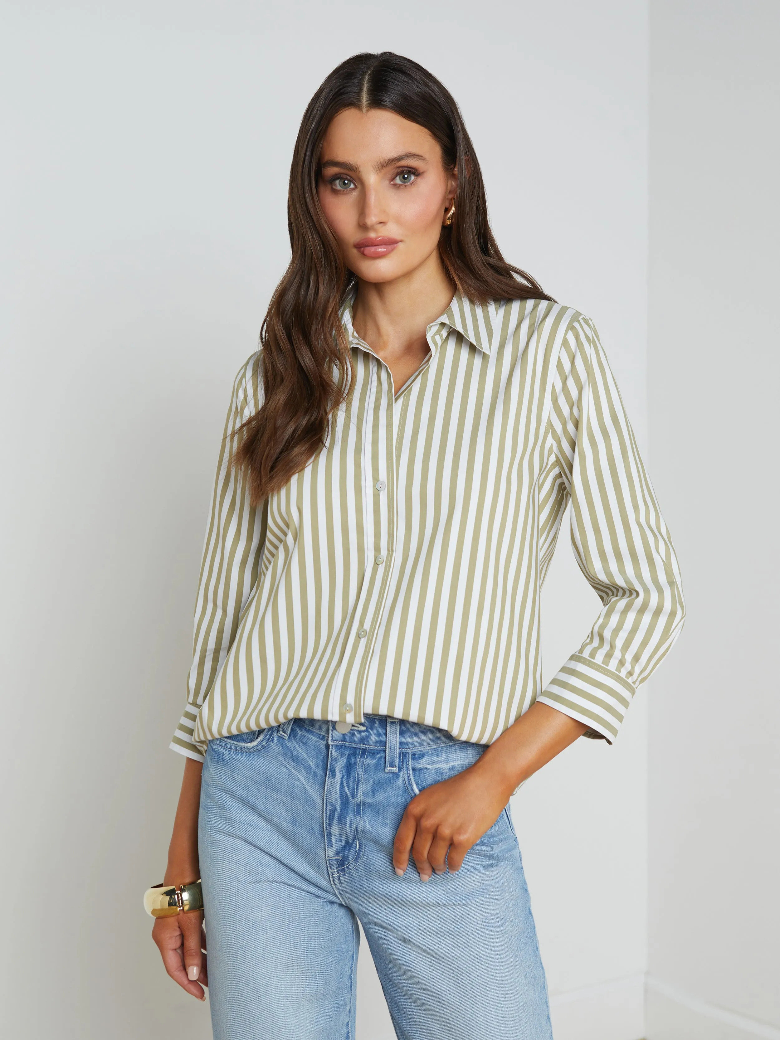 Daniella Cotton-Blend Blouse