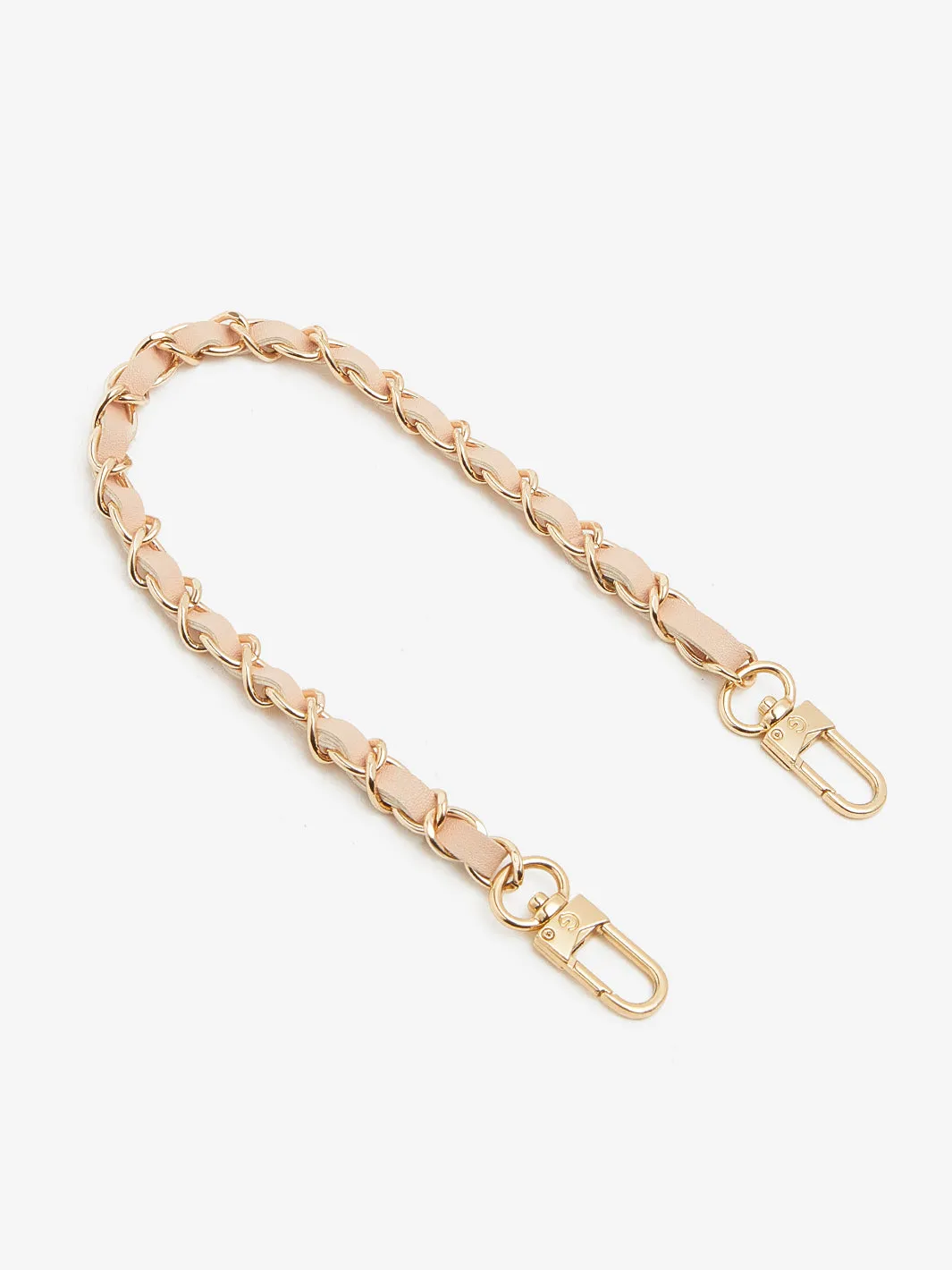 Elegant Chain Leather Wrist Strap