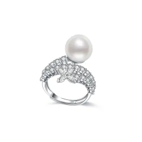 Elegant Edison Pearl 18K Solid Gold Ring KR00006