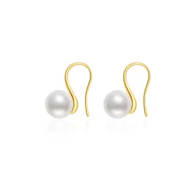 Elegant Freshwater Semi Round Pearl Earrings WE00132