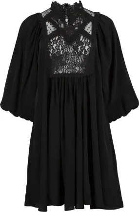 Elegant Lace Shift Dress Black