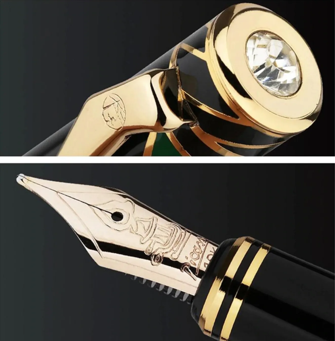 Elegant Picasso Inspired Fountain Pen with Gold Nib