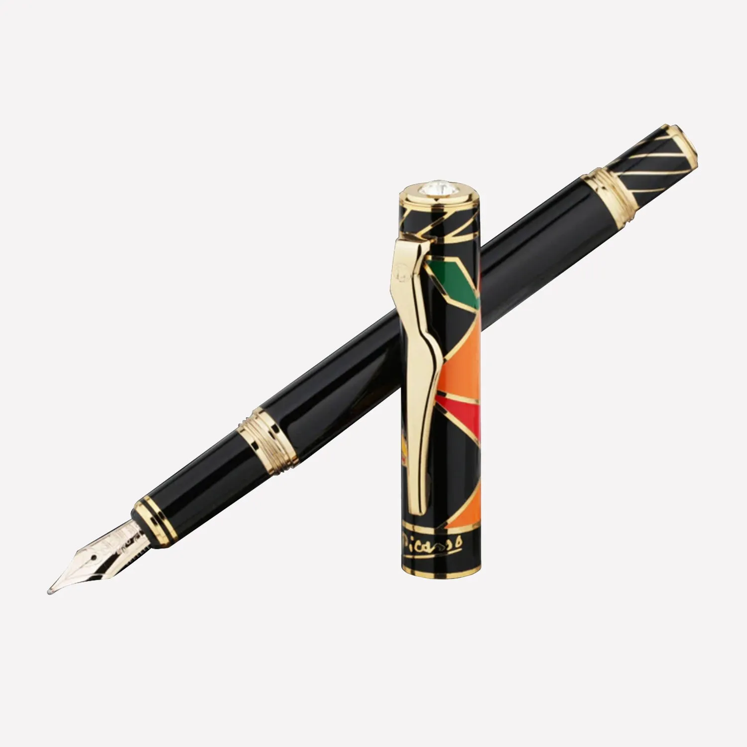 Elegant Picasso Inspired Fountain Pen with Gold Nib