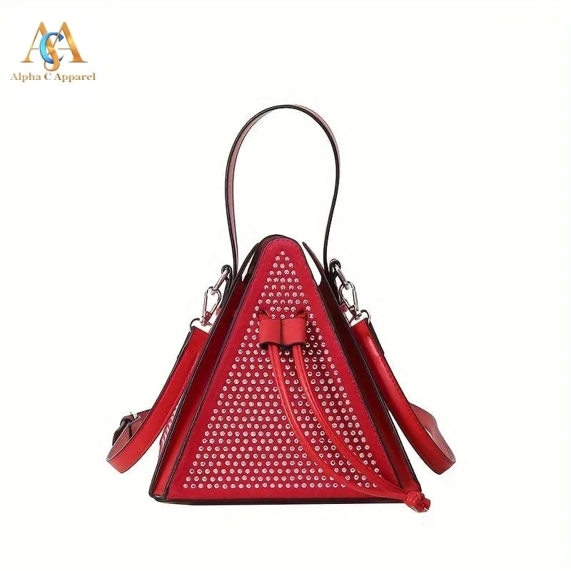 Elegant Rhinestone Triangle Bag