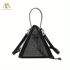 Elegant Rhinestone Triangle Bag