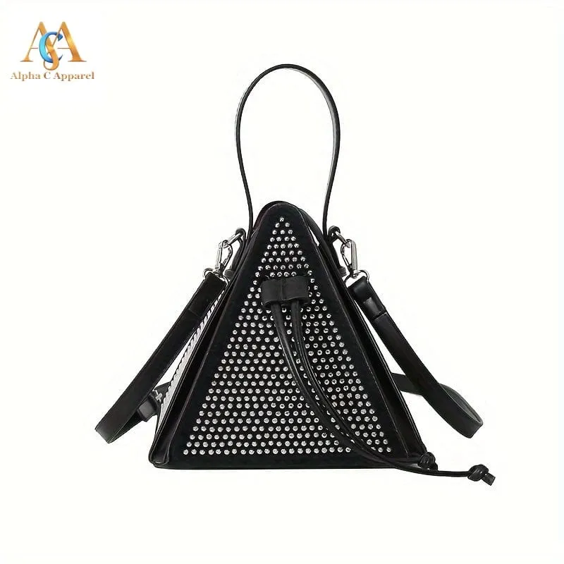 Elegant Rhinestone Triangle Bag