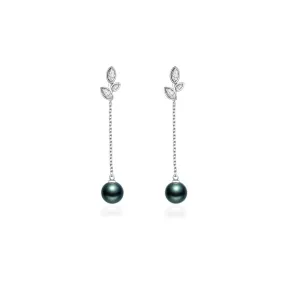 Elegant Tahitian Saltwater Pearl Earrings WE00400 | GARDENS