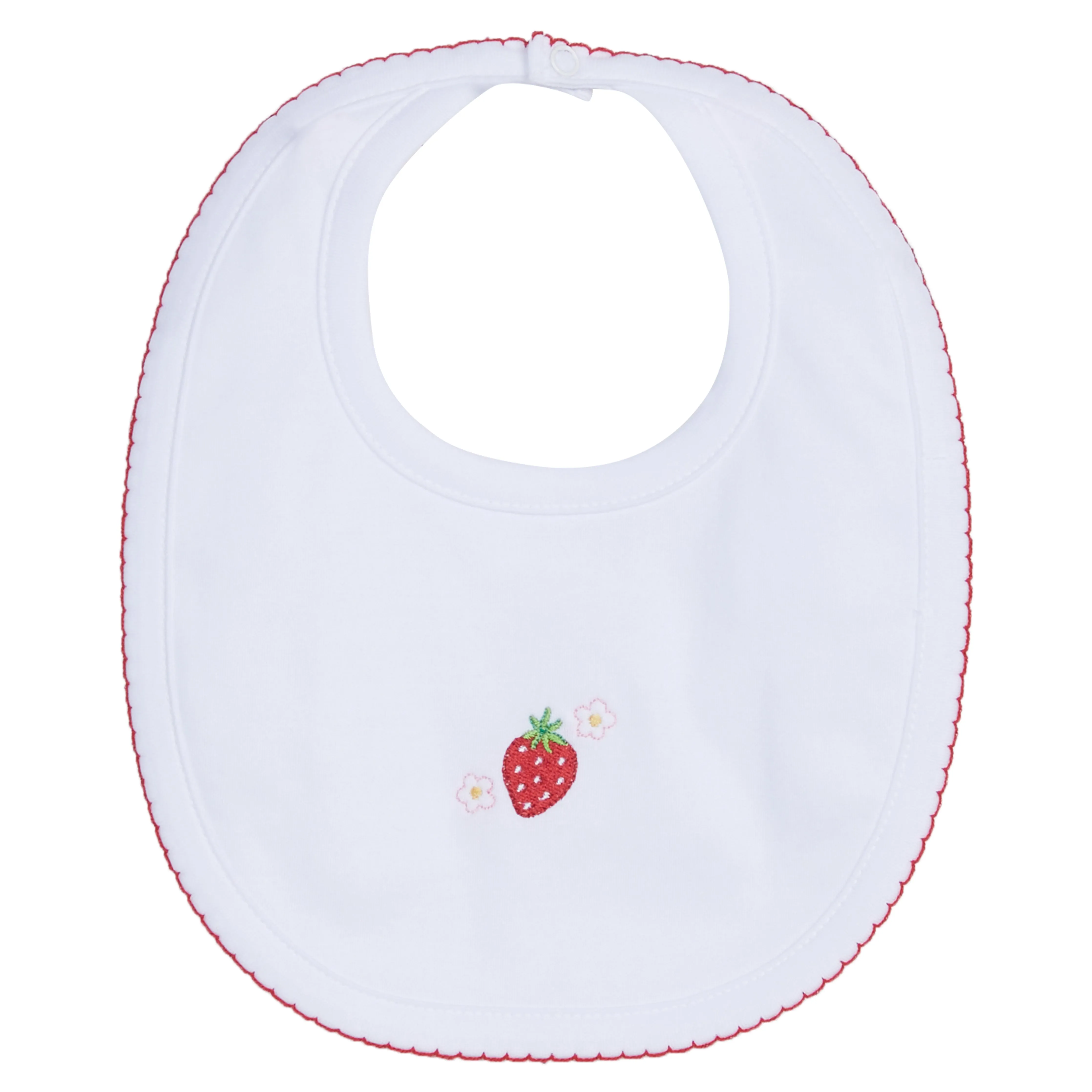 Embroidered Bib - Strawberries