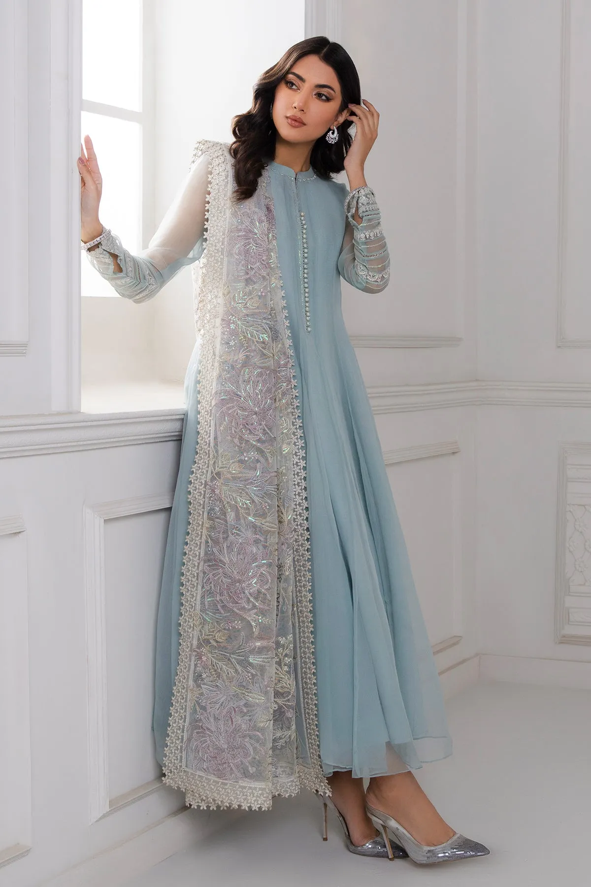 EMBROIDERED CHIFFON PR-746